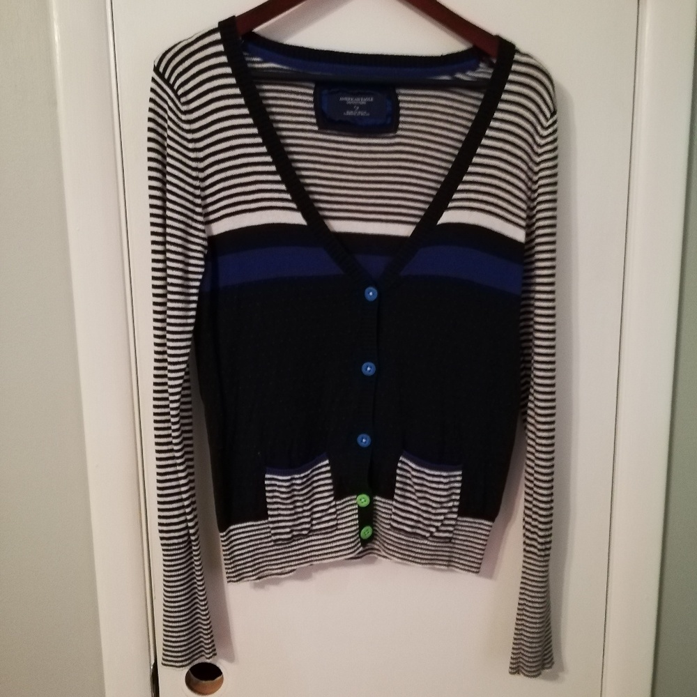American Eagle striped cardigan